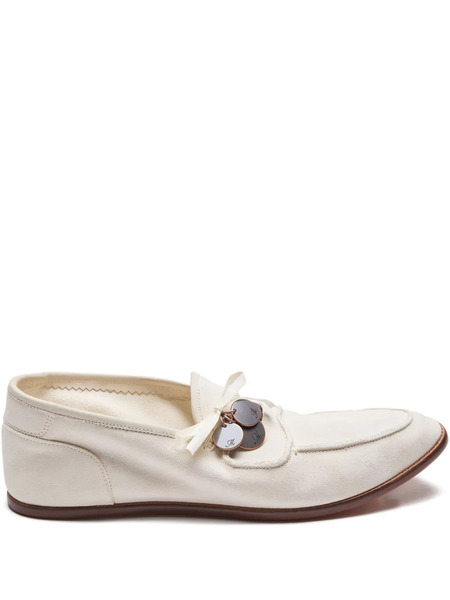  Suicoke Coin-embellished Loafers - White 