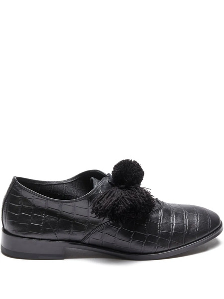  Suicoke Crocodile-embossed Tassel Trainers - Black 