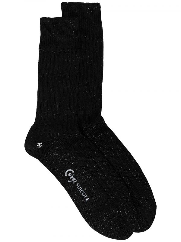  Suicoke Logo-print Ankle Socks - Black 