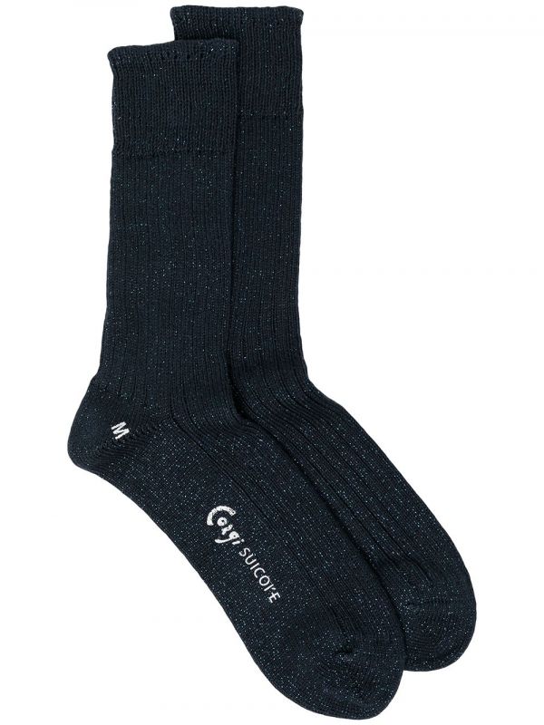  Suicoke Logo-print Ankle Socks - Blue 