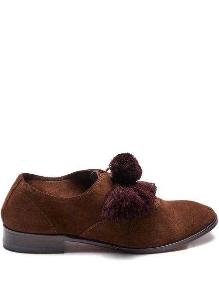  Suicoke Pompom-embellished Loafers - Brown 