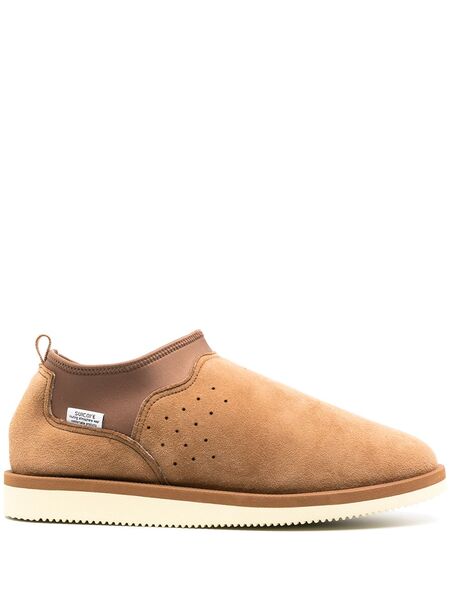  Suicoke Ron Slip-on Suede Shoes - Brown 