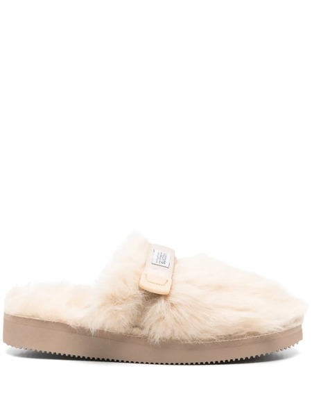  Suicoke Shearling Slippers - Neutrals 