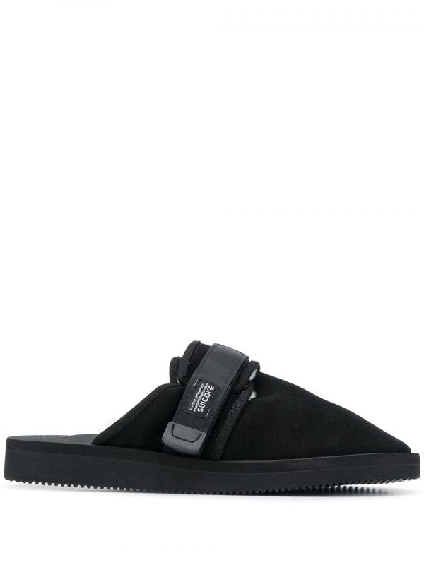  Suicoke Touch Strap Slippers - Black 