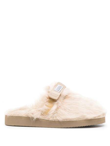  Suicoke Zavo 2-eu Faux-fur Slides - Neutrals 