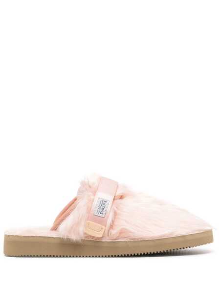  Suicoke Zavo-2eu Faux-fur Slippers - Pink 