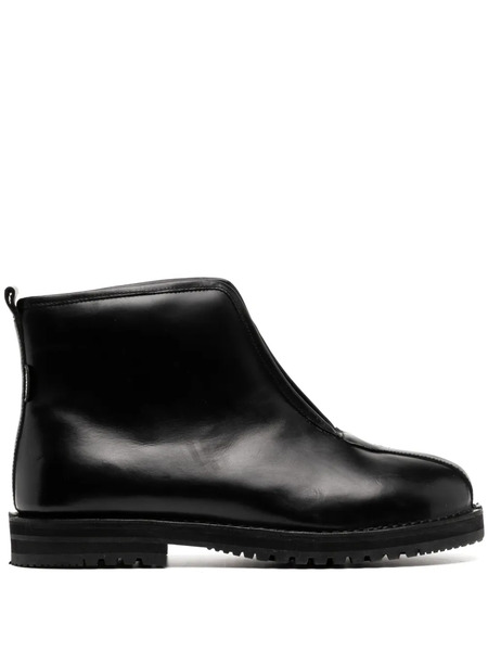  Suicoke Zip-up Leather Ankle Boots - Black 