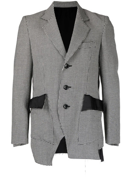  Sulvam Houndstooth Layered Blazer - Black 