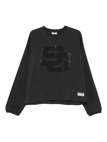  Summer Games Rhinestone-embellished Sweatshirt - Black 