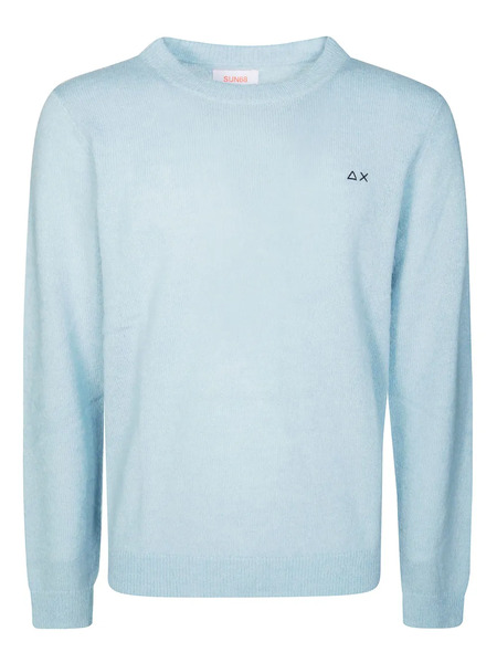  Sun68 Bice Embroidered Sweater - Blue 