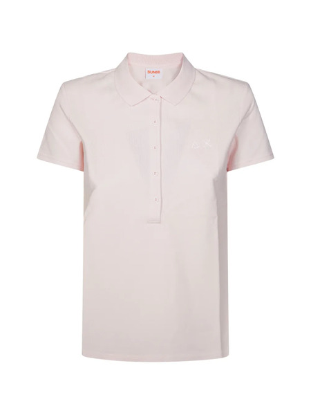  Sun68 Buttoned Polo Top - Pink 