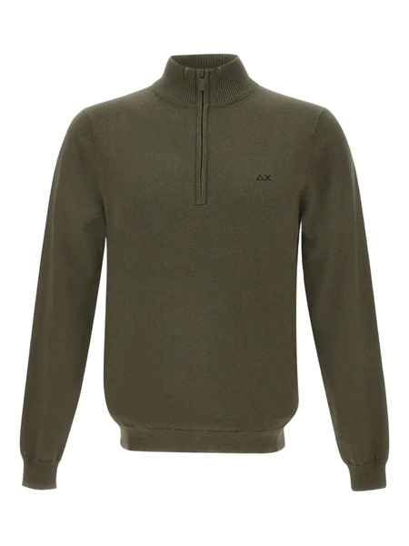  Sun68 Half-zip Logo-embroidered Sweater - Green 