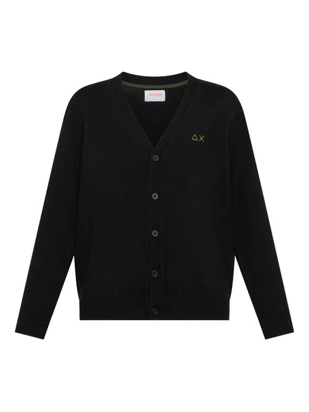  Sun68 Kids Buttoned Logo Cardigan - Black 