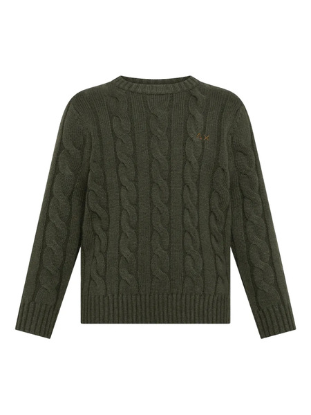  Sun68 Kids Cable-knit Sweater - Green 