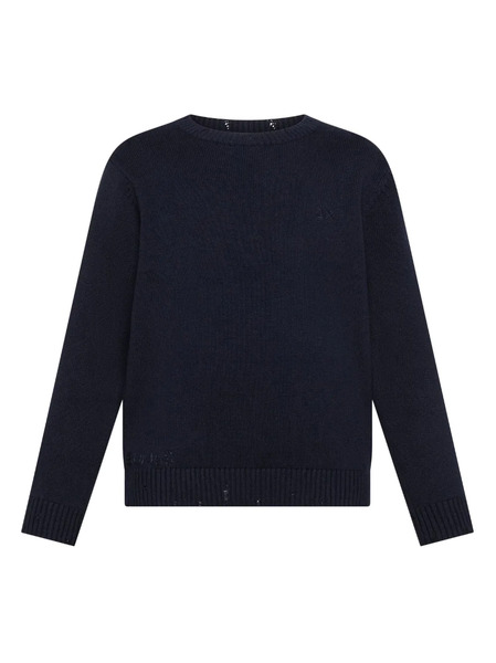  Sun68 Kids Distressed Crewneck Sweater - Blue 