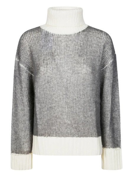  Sun68 Roll-neck Two-toned Sweater - Grey 