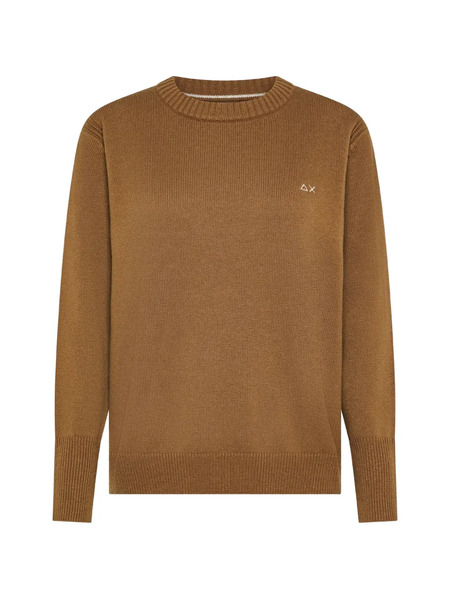  Sun68 Round Neck Sweater - Brown 