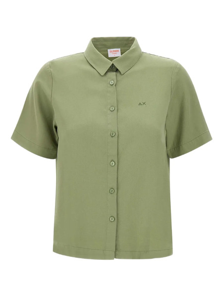  Sun68 Short-sleeve Button-up Shirt - Green 