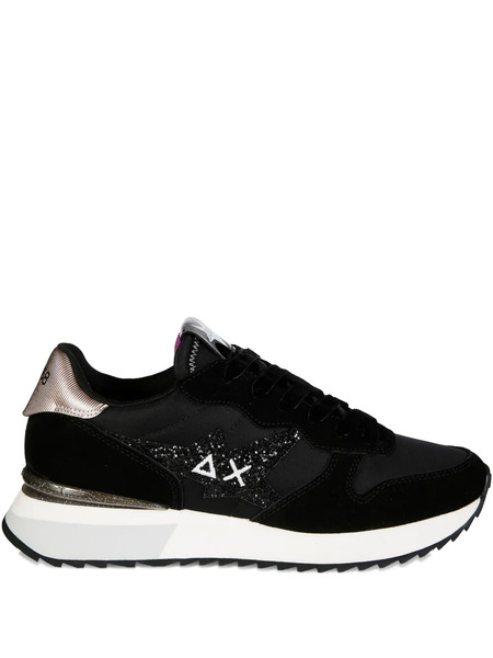  Sun68 Stargirl Glitter Logo Sneakers - Black 