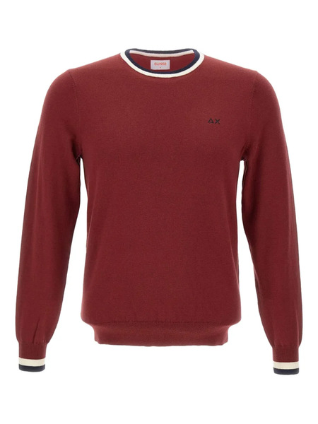  Sun68 Tipped Crew-neck Sweater - Red 