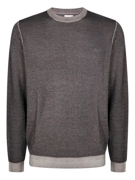  Sun68 Wool Crew Neck Sweater - Grey 