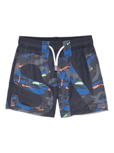  Sundek Graphic-print Swim Shorts - Black 