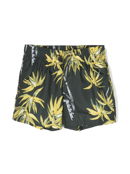  Sundek Graphic-print Swim Shorts - Green 