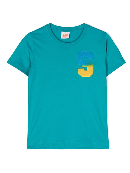  Sundek Logo-patch Cotton T-shirt - Blue 