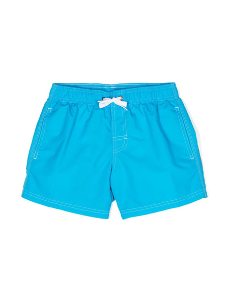  Sundek Logo-patch Taffeta Swim Short - Blue 