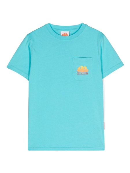  Sundek New Herbe Logo-print T-shirt - Blue 
