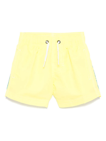  Sundek Stripe-detail Swim Shorts - Yellow 