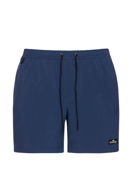  Sundek Striped-detail Elasticated Swim Shorts - Blue 