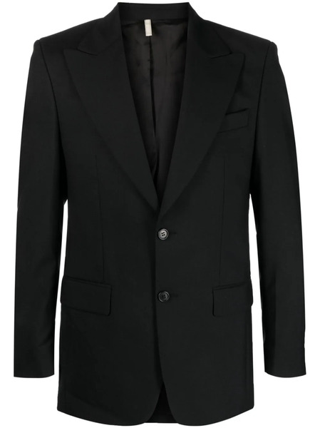  Sunflower Single-breasted Wool Blazer - Black 