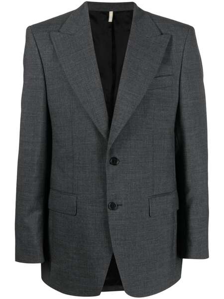  Sunflower Single-breasted Wool Blazer - Grey 