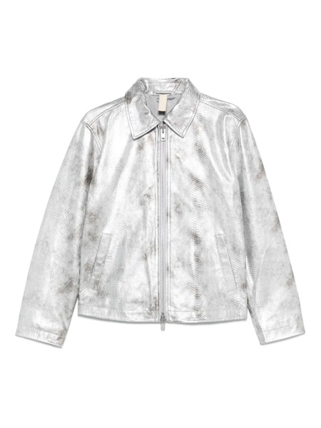  Sunflower Snakeskin-effect Zip-front Jacket - Silver 