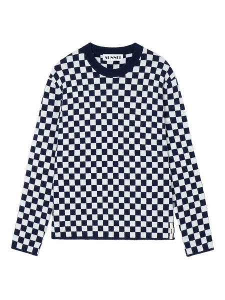  Sunnei Checkerboard-pattern Sweater - Blue 