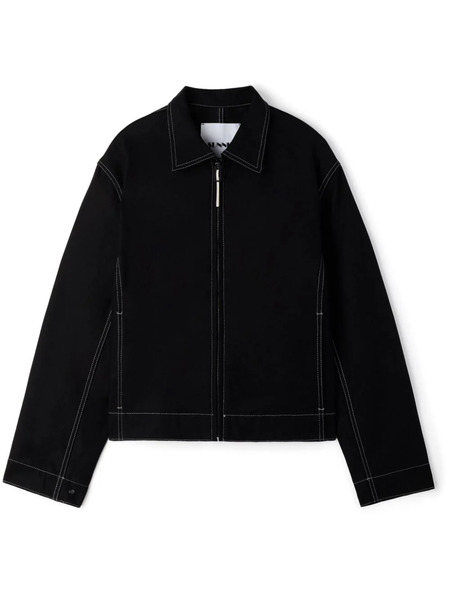  Sunnei Contrast Stitching Shirt-jacket - Black 