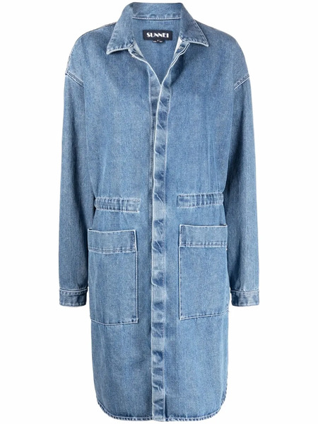  Sunnei Denim Overshirt Coat - Blue 