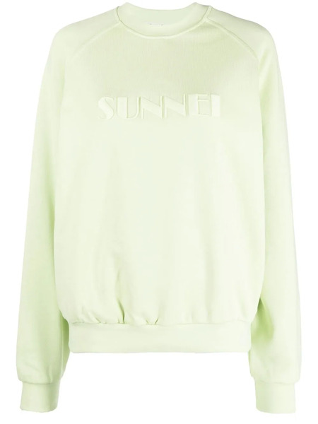  Sunnei Embroidered-logo Detail Sweatshirt - Green 