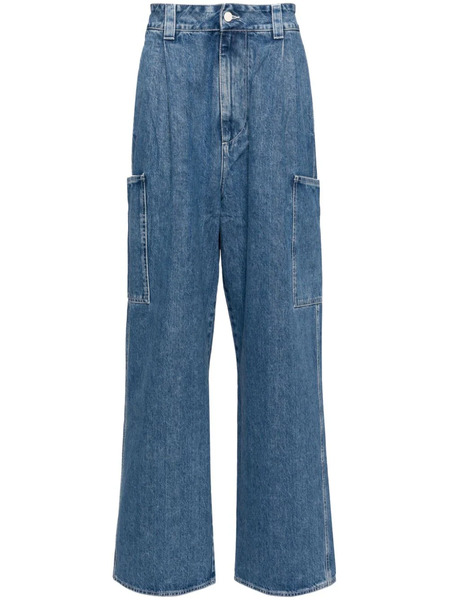  Sunnei Faded-effect Wide-leg Jeans - Blue 
