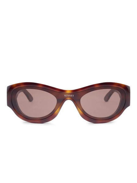  Sunnei Geometric-frame Sunglasses - Brown 