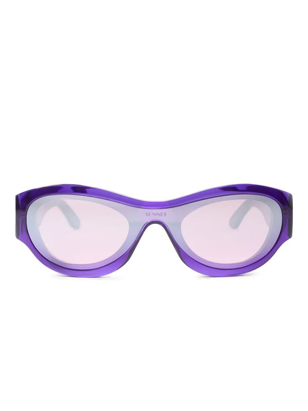  Sunnei Geometric-frame Sunglasses - Purple 