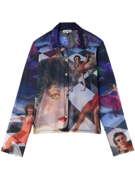  Sunnei Graphic-print Shirt - Blue 