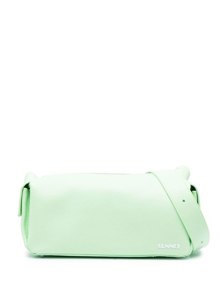 Sunnei Labauletto Leather Shoulder Bag - Green 