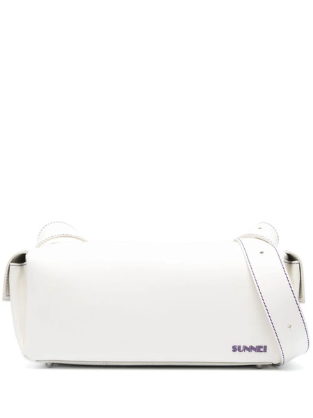  Sunnei Labauletto Leather Shoulder Bag - White 
