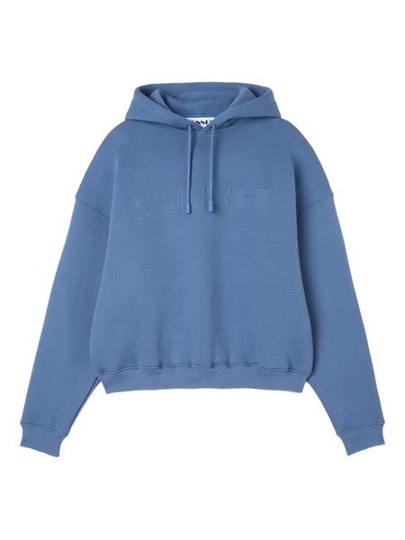  Sunnei Logo-embossed Hoodie - Blue 