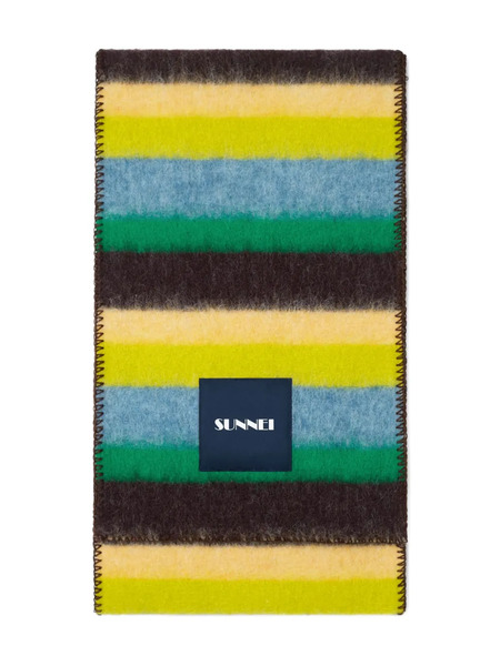  Sunnei Multicolour Stripes Scarf - Yellow 