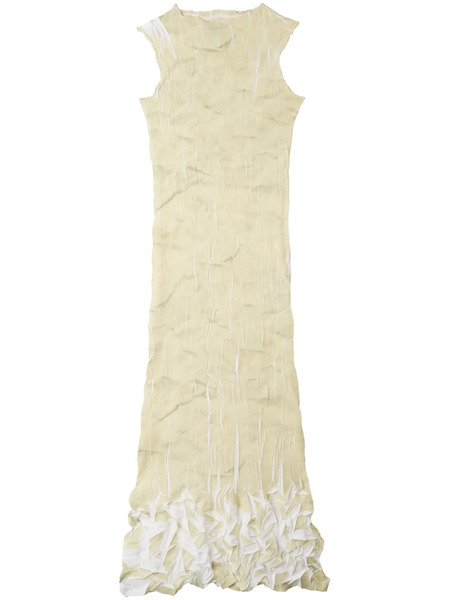  Sunnei Pleated Maxi Dress - Neutrals 
