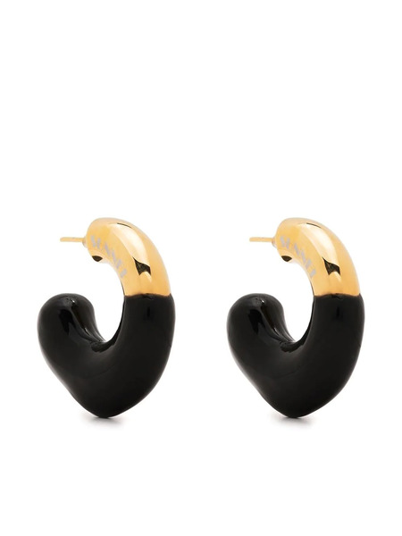  Sunnei Rubberized Small Earrings - Black 