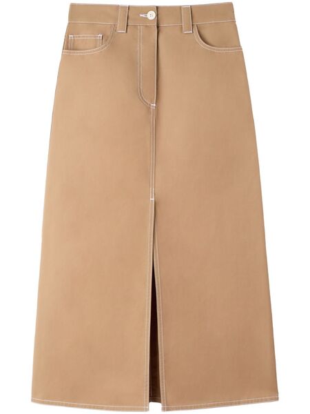  Sunnei Slit Maxi Skirt - Neutrals 